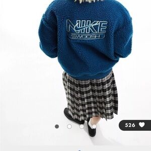 Nike Blue Swoosh Plush Jacket